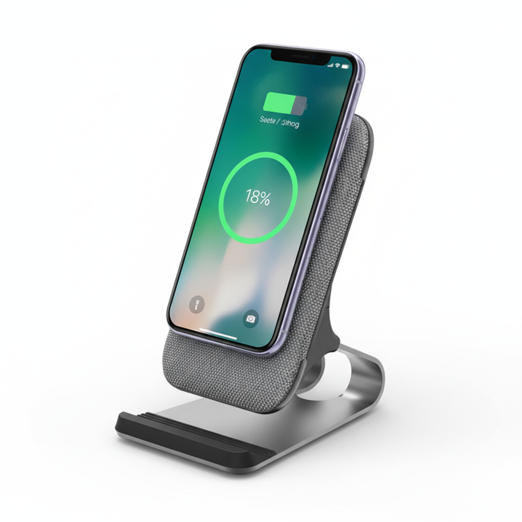 Premium Fabric Wireless Charger Stand - Clean
