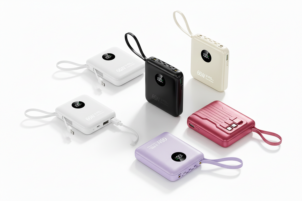 Premium Power Bank - All 5 Colors White Background