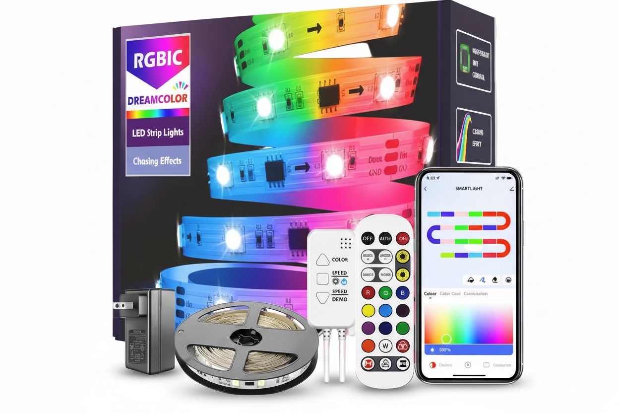 Professional enhanced RGBIC LED strip lights