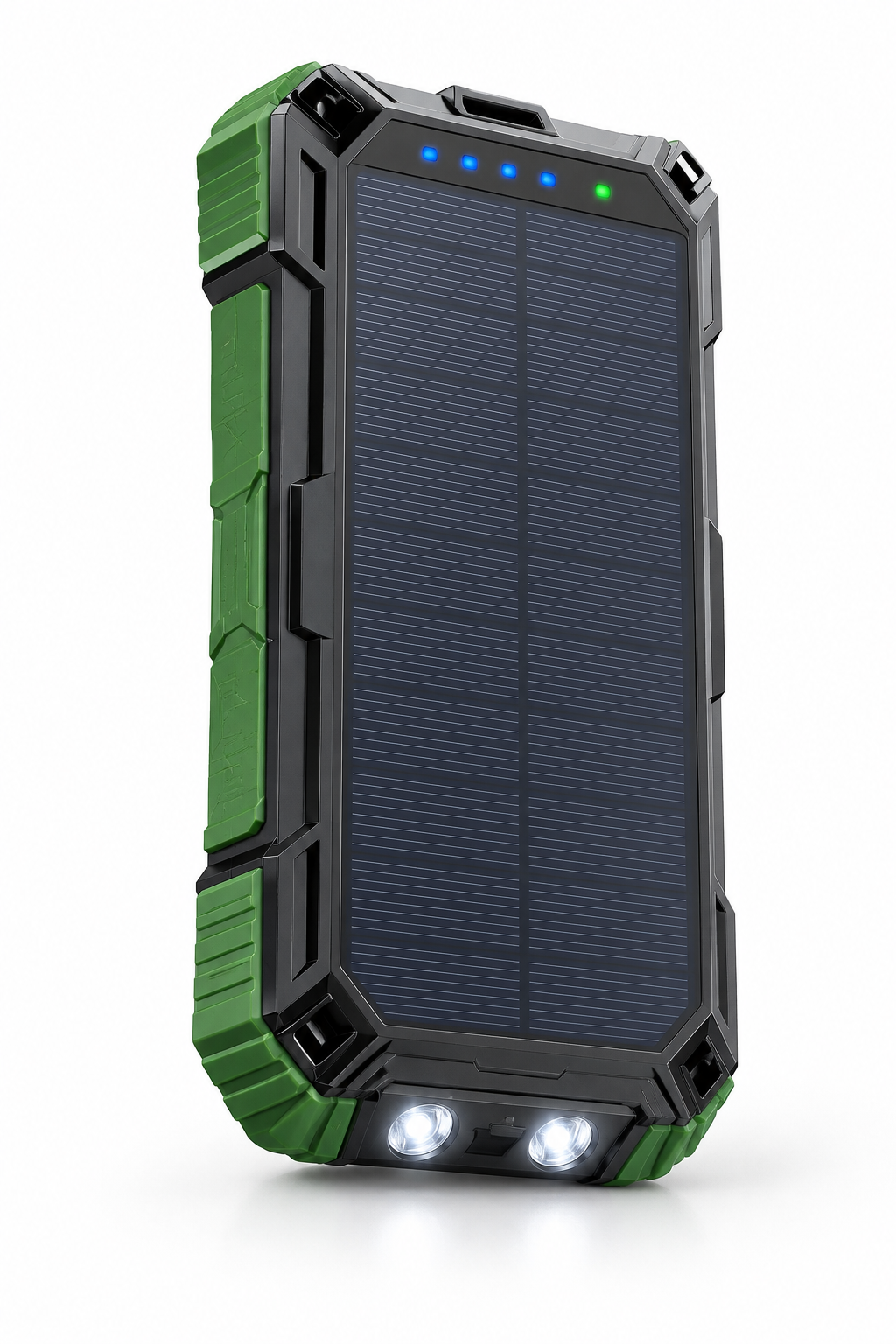 Premium Solar Power Bank with 4 Built in Cables & Fast Charging for Camping