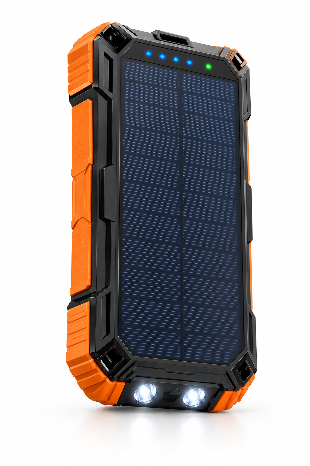Premium Solar Power Bank with 4 Built in Cables & Fast Charging for Camping
